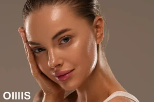 blonde girl that uses essence on her skin to glow her skin and look shiny read more on oillis